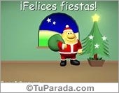 Postal de Papá Noel con ventana