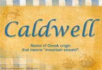 Meaning of the name Caldwell