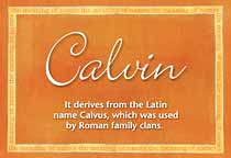 Meaning of the name Calvin
