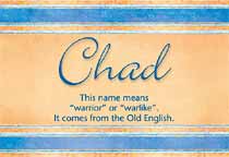 Chad Name Meaning - Chad name Origin, Name Chad, Meaning of the name Chad