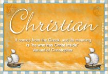 Meaning of the name Christian
