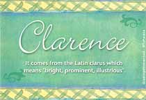Meaning of the name Clarence