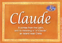 Meaning of the name Claude