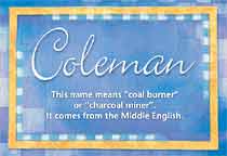 Meaning of the name Coleman