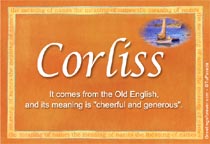 Meaning of the name Corliss