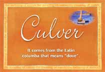 Meaning of the name Culver