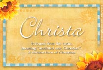 Meaning of the name Christa