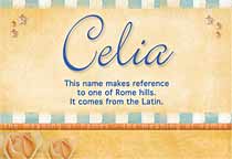 Meaning of the name Celia