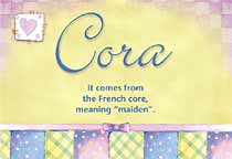 Meaning of the name Cora