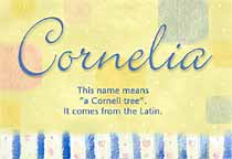 Meaning of the name Cornelia