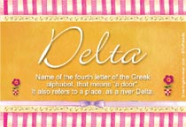 Meaning of the name Delta