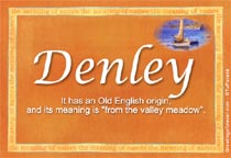 Meaning of the name Denley