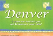Meaning of the name Denver