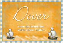 Meaning of the name Dover