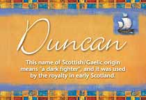 Meaning of the name Duncan