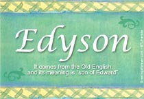 Meaning of the name Edyson