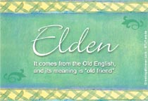 Meaning of the name Elden
