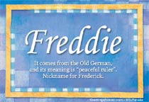 Meaning of the name Freddie