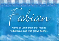Meaning of the name Fabian