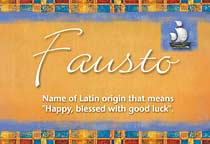 Meaning of the name Fausto