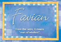 Meaning of the name Favian