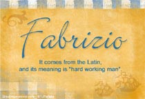 Meaning of the name Fabrizio