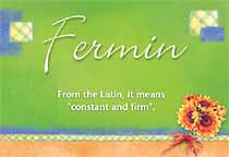 Meaning of the name Fermin