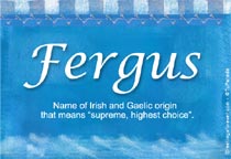Meaning of the name Fergus