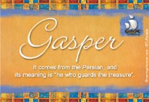 Meaning of the name Gasper