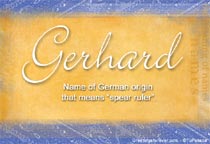 Meaning of the name Gerhard