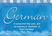 Meaning of the name German
