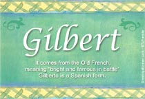 Meaning of the name Gilbert