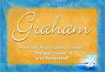 Meaning of the name Graham