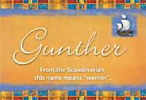 Meaning of the name Gunther
