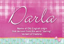 Meaning of the name Darla