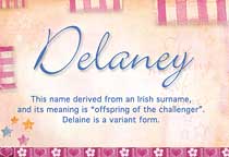 Meaning of the name Delaney