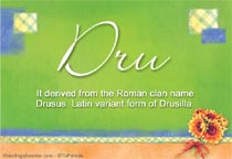 Meaning of the name Dru