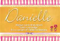 Meaning of the name Danielle