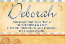 Meaning of the name Deborah