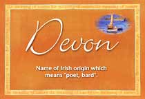 Meaning of the name Devon