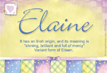 Meaning of the name Elaine