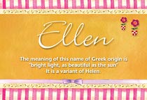 Meaning of the name Ellen