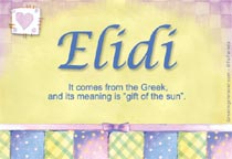 Meaning of the name Elidi
