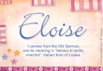 Meaning of the name Eloise