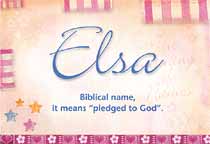 Meaning of the name Elsa