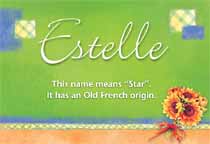 Meaning of the name Estelle