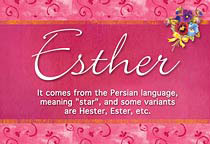 Meaning of the name Esther