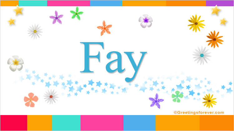 Nombre Fay, Imagen Significado de Fay