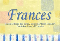 Meaning of the name Frances