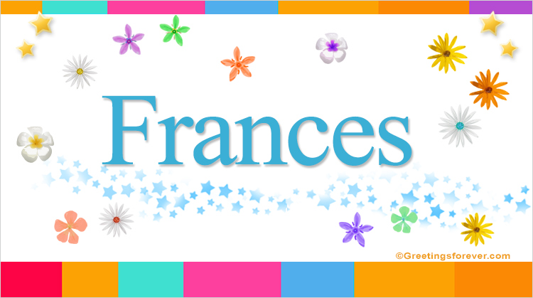 Nombre Frances, Imagen Significado de Frances